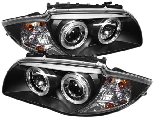 Spyder Auto PRO-YD-BMWE87-HL-BK BMW E87 1-Series Black Halo Projector Headlight (Black)