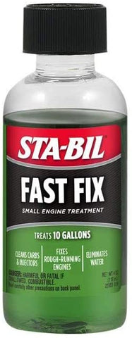 STA-BIL (22303 Fast Fix Small Engine Treatment - Cleans Carbs and Injectors - Fixes Rough Running Engines - Eliminates Water - Treats 10 Gallons, 4 fl. oz.