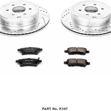 Power Stop K147 Rear Brake Kit with Drilled/Slotted Brake Rotors and Z23 Evolution Ceramic Brake Pads