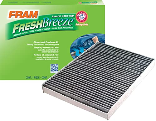 Fram Fresh Breeze - Filtro de aire de cabina con bicarbonato de sodio Arm & Hammer, CF8644A para vehículos Volkswagen y Audi seleccionados, color blanco