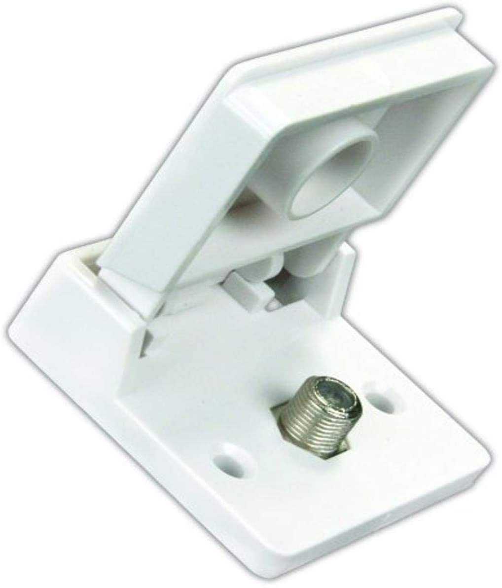 JR Products 47755 Exterior TV Jack,Polar White (1)