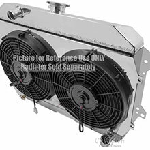 Aluminum Shroud & 2-12" Fans for Radiator Part #110, Fits CC110, EC110 & MC110- Champion Radiators Sold Separately. Fits 1970-1973 Datsun 240z, 1974-1975 Datsun 260z. Core Dimensions 13 3/4"H x 23 1/4"W.