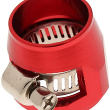 Hose End Finishers Oil Fuel Line Clip Clamp Fitting Accessories Red