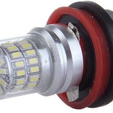SCITOO White H11 LED Bulbs 48SMD LED Light with Projector for Fog Light Plug and Play Style,2Pcs