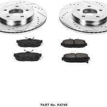 Power Stop K4749 Rear Brake Kit with Drilled/Slotted Brake Rotors and Z23 Evolution Ceramic Brake Pads