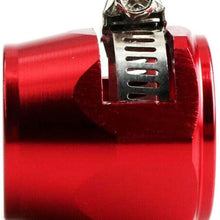 Fuel Hose Line End Cover Clamp Adapter Fitting Connectors AN6#Red EMUSA