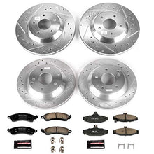 Power Stop K1528 Front and Rear Z23 Carbon Fiber Brake Pads with Drilled & Slotted Brake Rotors Kit