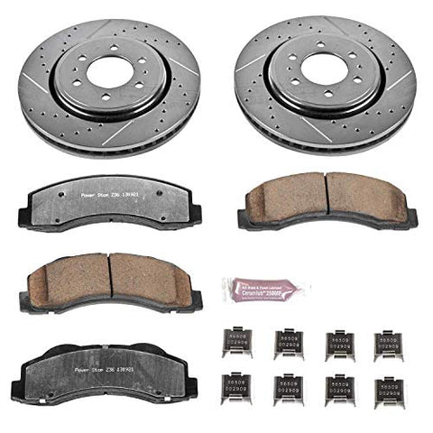 Power Stop K3167-36 Z36 Truck & Tow Front Brake Kit, 6-Lug Setup