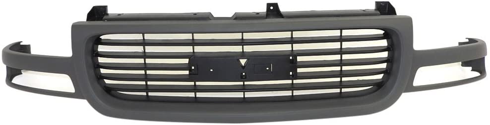 Perfit Liner New Front Black/Dark Gray Grille Grill Replacement For 99-02 Sierra 1500 Pickup Truck 00-06 Yukon SUV XL 1500 Fits GM1200429 19130786