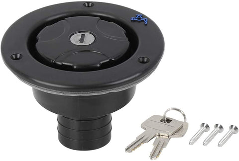 X AUTOHAUX Round Water Linlet Lock with Gravity Fresh Water Fill Hatch Inlet Plastic for Car RV