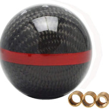 Nirnanada Carbon Fiber 6 Speed Shift Knob with Red Stripe for Hda/Acura