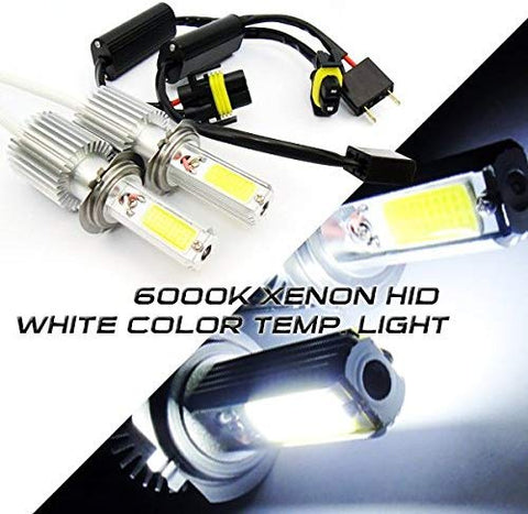 LEDIN 2x H7 High Power COB LED High Beam Headlight Bulb 3200lm 40W Xenon White