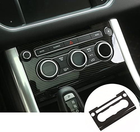 Carbon Fiber Style Console Air Conditioner Button Frame Cover Trim for Land Rover Range Rover Sport 2014-2017