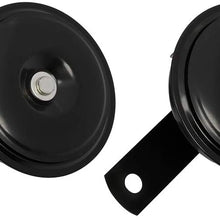 FEIPARTS Motorcycle Electric Horn 12V 105DB High Low Tone Round Horn Speaker with Bracket for Car Motorcycle Truck ATV Bike