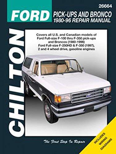 Chilton Ford Trucks and Bronco 1980-1996 Repair Manual (26664)