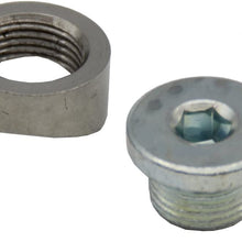 Ledaut O2 Oxygen Sensor Mounting Boss And Plugs (2 Bungs/ 2 Plugs) Notched Style Oxygen Sensor Fitting Bungs M18X1.5