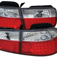 Spyder Honda Civic 96-00 2Dr LED Tail Lights - Red Clear (Red Clear)