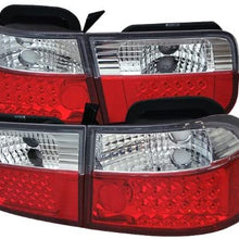 Spyder Honda Civic 96-00 2Dr LED Tail Lights - Red Clear