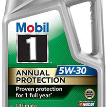Mobil 1 Annual Protection Synthetic Motor Oil 5W-30, 5-Quart, Single Bundle M1-110A Extended Performance Oil Filter, 1-Count