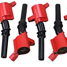 Set of 8 Dragon Fire High Performance Ignition Coil on Plug COP Pencil Pack Compatible Replacement For 1998-2016 Lincoln Ford V8 V10 Oem Fit C508-DF x 8