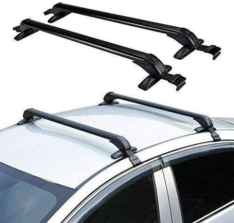 Roof Rack Cross Bars - 2 Pieces Car Cargo Luggage Carrier Top Roof Mount Crossbar Universal Lockable Car Rack with 2 Keys