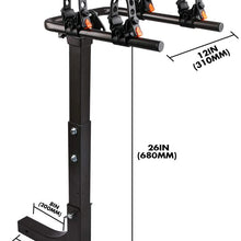 ZESUPER 3-Bike Rack Deluxe Locking Heavy Duty Bicycle Carrier for Cars, SUVS, Trucks, Vans and Minivans with a 2'' Hitch Receiver Rack Hitch Mount