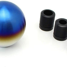 iJDMTOY Burnt Titanium Finish JDM Sphere Shift Knob Universal Fit Compatible With Most Car 4 5 6 Speed Manual or Automatic etc.