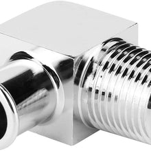 Heater Hose Adapeter, Aluminum Alloy Heater Hose Fitting 90 Degree Connector 1/2in NPT to 5/8in Hose Barb