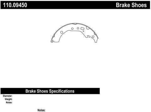 Centric (110.09450) Brake Shoe