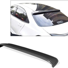 IKON MOTORSPRTS | Roof Spoiler Compatible With 2020 Toyota Corolla Sedan | 4DR Matte Black PP Polypropylene Rear Spoiler Wing