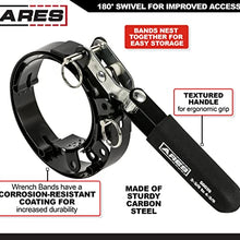 ARES 56039 - 4-in-1 Swivel Oil Filter Wrench - 2 3/8" to 4 3/8" (60mm to 110mm) Capacity - 180 Degree Swivel for Better Access, Self-Tightens on Filter