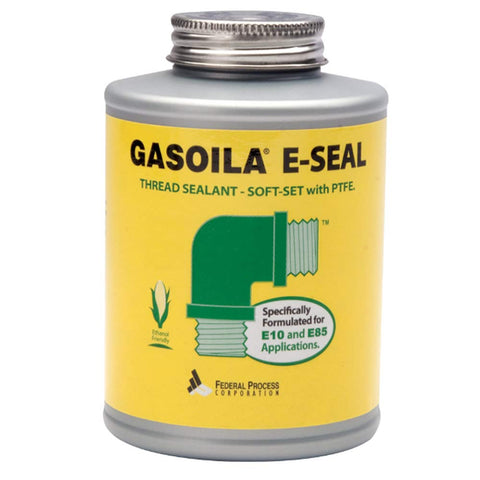Gasoila E-Seal Pipe Thread Sealant with PTFE Paste, Non Toxic, -100 to 600 Degree F, 1/4 Pint Brush