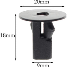 MOTOALL Nylon Hood Bumper Fender Liner Front Spoiler Trim Panel Shield Retainer Fastener M5.5#12 Screw Grommet Rivet Clips for 9mm x 9mm Hole Toyota Lexus 90189-06065 - 100pcs