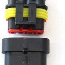 SUBALIGU (5 Kits) 4 Pin Way Waterproof Electrical Connector Wire, Automotive Wire Connectors, Car Plug Socket Kit with Wire, Insulated and Sealed