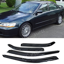 VioGi Fit 98-02 Honda Accord 4-Door Sedan 4pcs Front + Rear Smoke Sun/Rain Guard Vent Shade Window Visors
