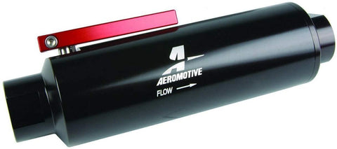 Aeromotive 12332 In-Line Fuel Filter with Shut-Off Valve