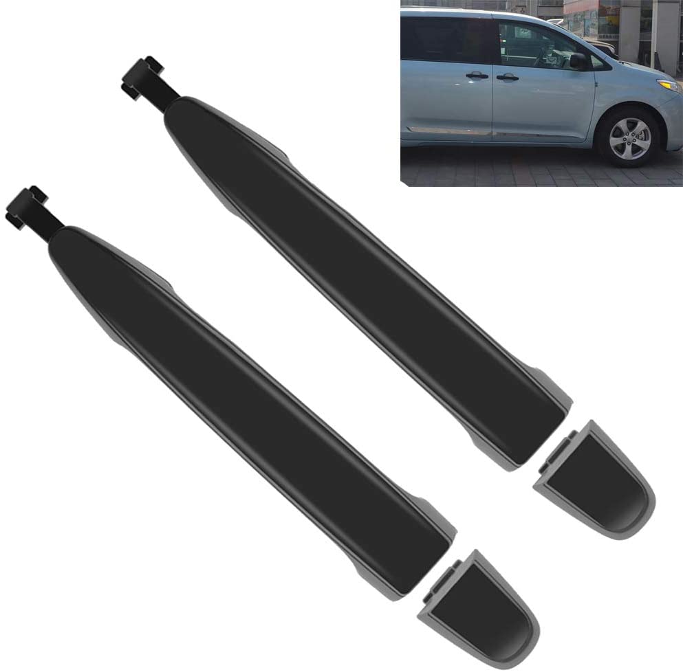 DSparts 2pcs Door Handle Replaces # 6921308020 69213-08020 69227-08040 For Toyota Sienna 2004-2010 Rear Left & Right Sliding Door Handle