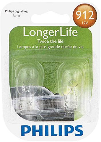 Philips 912LLB2 LongerLife Miniature Bulb, 2 Pack