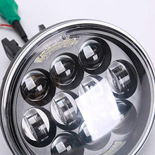 80W DOT Approved 5-3/4" 5.75" Osram Chips LED Projector Headlight for Harley Motorcycle/Bike(Black)