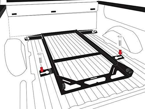 BEDSLIDE Ford F150 Factory Mount Install Kit | BSA-F150-2015 | Easy Installation Mounting Brackets | 2015 - 2016 F150 5.5' and 6.5' beds | COMPATIBLE with BEDSLIDE S and CLASSIC | No Drilling Required