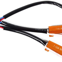 FOORDAY 50W 8ohm H4 Double Resistance Line Led Load Resistors Connector for Turn Signal Bulb DRL LED Canbus Decoder (2 Pcs)