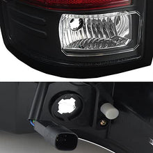 For [L-Shape LED Light Tube] 16-18 GMC Sierra 1500 Black Bezel Tail Lights Brake Lamp Assembly Pair