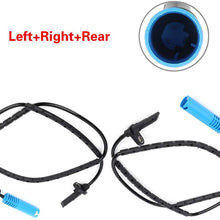 ANGLEWIDE 2 x ABS Wheel Speed Sensors Left+Right+Rear Replacement for 2009-2012 BMW 328i xDrive 2005-2006 BMW 325xi 2006 BMW 330xi