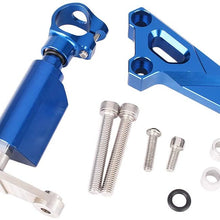 Mallofusa Motorcycle Stabilizer Steering Damper Bracket Mount Holder Kit Compatible for BWM S1000 2014 2015 Blue