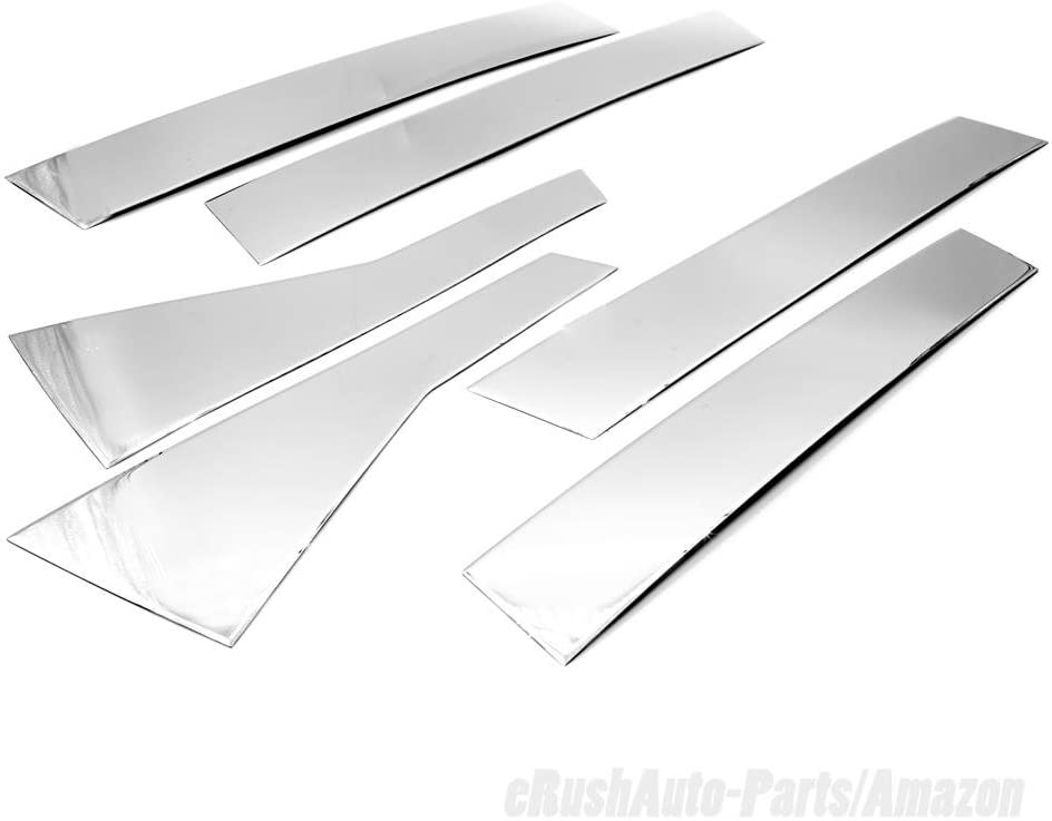 eRushAutoparts Polished Stainless Steel Pillar Posts Accent Covers For 2017-2018 Honda CR-V