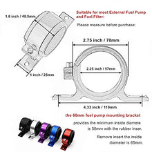 AotoKoop Universal Car Fuel Pump Fuel Filter Mounting Bracket, 60mm Single Clamp Cradle - Red