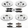 Power Stop K1528 Front and Rear Z23 Carbon Fiber Brake Pads with Drilled & Slotted Brake Rotors Kit