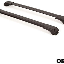 OMAC Roof Racks Cross Bars Carrier Cargo Racks Rail Aluminium Black Set 2 Pcs for Mercedes GL 2013-2020