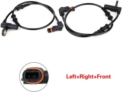 ZENITHIKE ABS Wheel Speed Sensor Left+Right+Front ALS406 Compatible with 2001-2006 Mercedes-Benz CL55 AMG 2002 Mercedes-Benz CL230 2002 Mercedes-Benz CL200