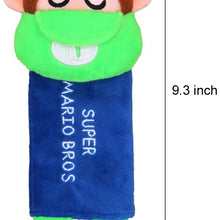 HoDrme Super Mario Car Seat Belt Covers-Plush Mario Brothers Safty Belt Protector Cushions Shoulder Pads, 2 Pieces